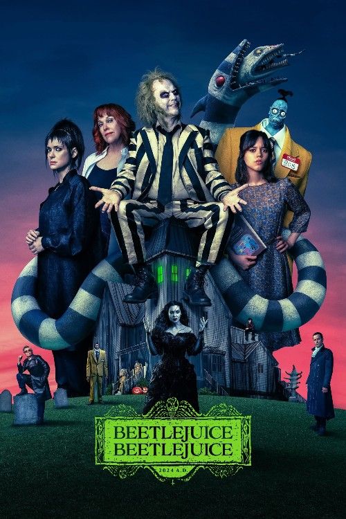 poster of Beetlejuice Beetlejuice (2024) Hollywood English Movie