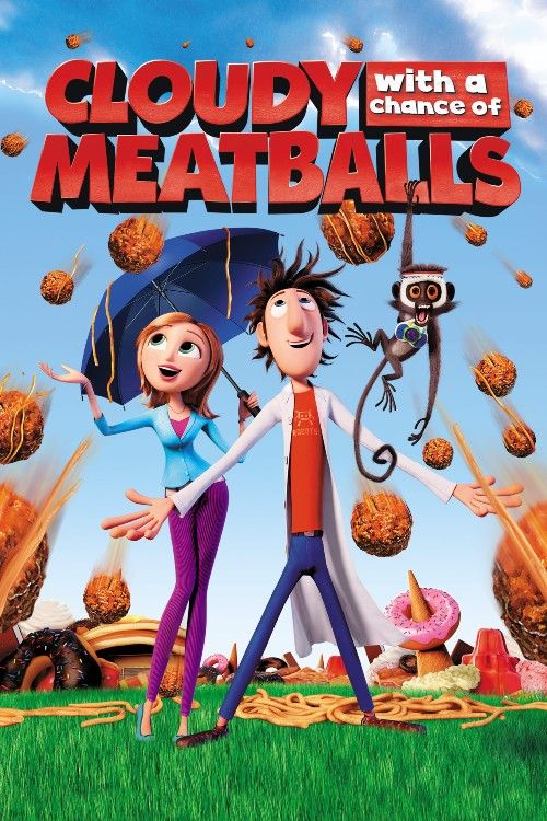 poster of Cloudy with a Chance of Meatballs (2009) Hindi Dubbed Movie